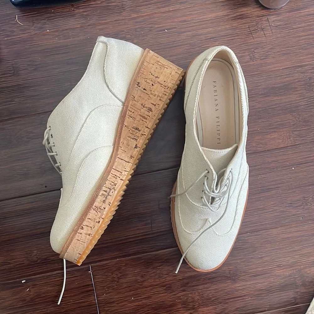 Fabiana Filippi Women's Off-White Sabrina Embellished Platform Oxfords